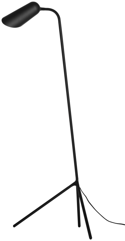 Curious floor lamp, black metal