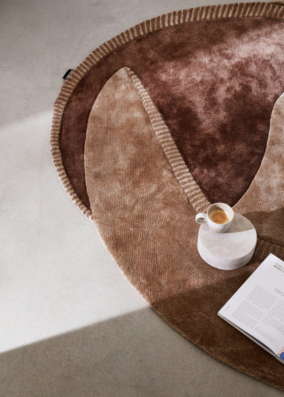 Arena rug, beige tencel/cotton