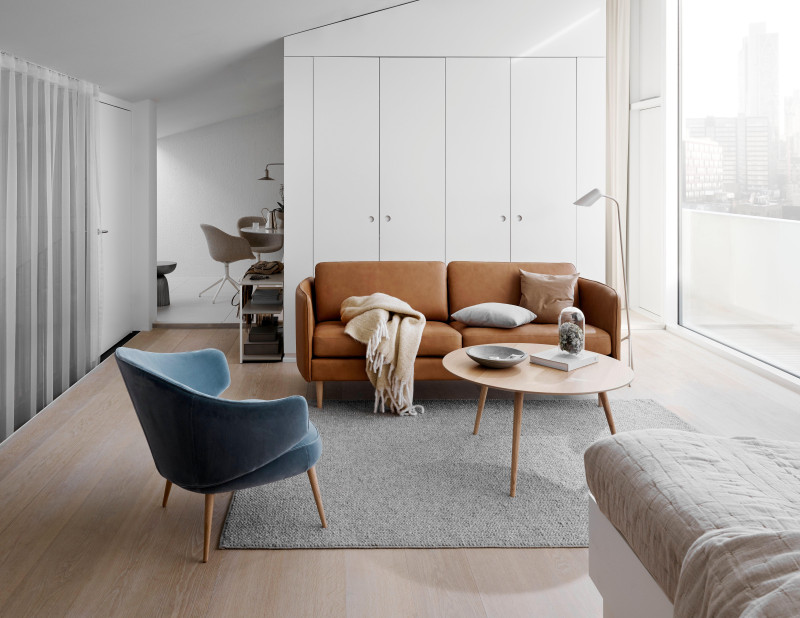 Bornholm coffee table, brown wood