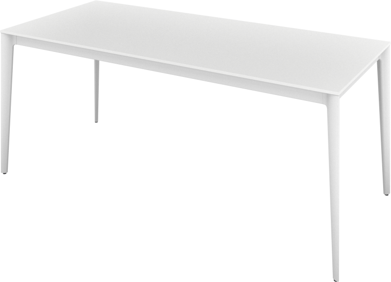 Torino conference/dining table, white lacquered
