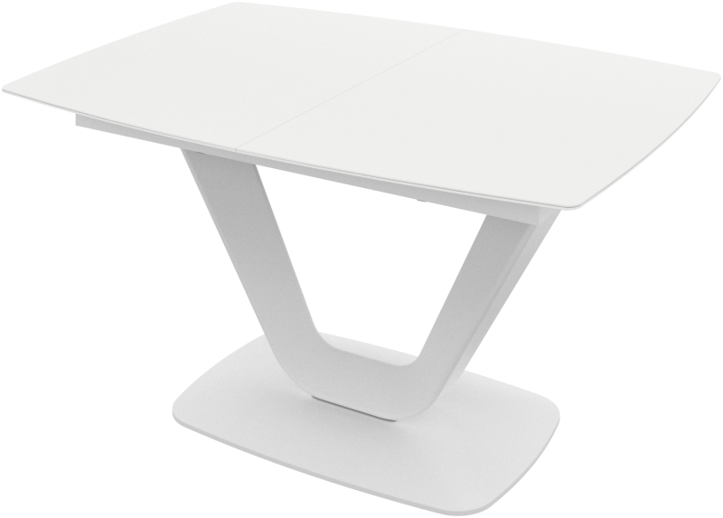 Alicante extendable dining table, white lacquered