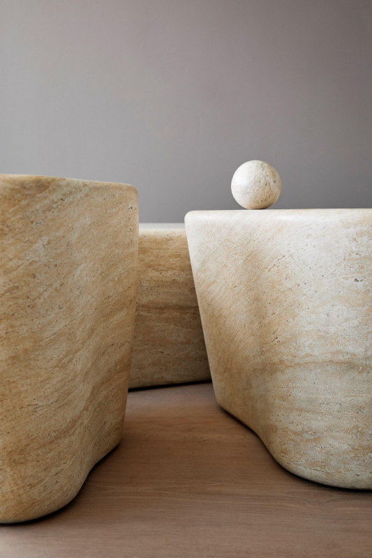 Terracina coffee table, beige concrete