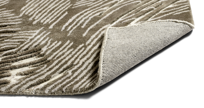 Whirlwind rug, brown tencel