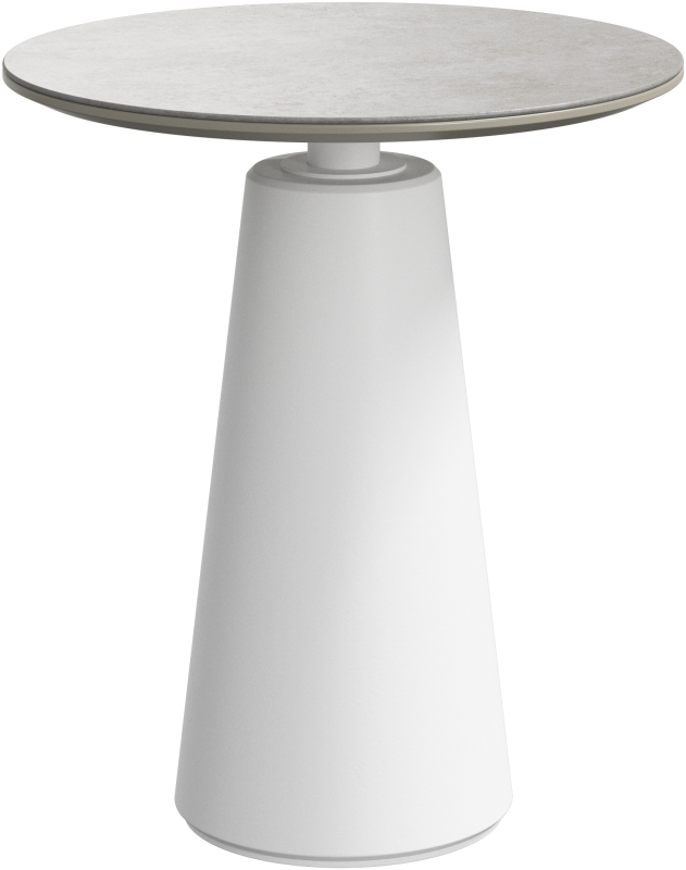 Madrid side table, light grey ceramic